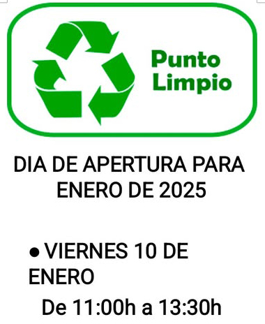 Lee más sobre el artículo Apertura del punto limpio, enero 2025